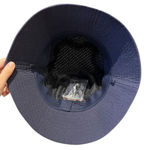 หมวกชาวประมงฤดูร้อน แห้งเร็ว ป้องกันรังสียูวี หมวกบักเก็ตตาข่ายระบายอากาศ หมวกกันแดด - Product Image 3