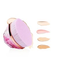 Kuas rias wajah profesional lembut kuas perona pipi kosmetik kecantikan bubuk Foundation Bronzer Logo kustom