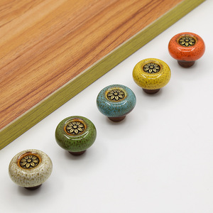 Hete Verkoop Keramische Knoppen Ronde Kleine Kast Lade Trekt Verschillende Kleuren Decoratieve Handgrepen - Product Image 3