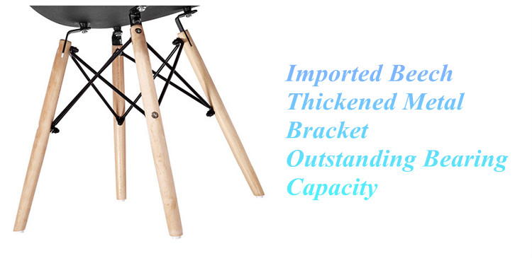 42*46*82cm PP Dining Chairs OEM With Wooden Leges
