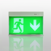 Boîte de signalisation de sortie de secours LED IP65 à montage mural 1,2W Alimentation de secours Utilisation en couloir Vente en gros