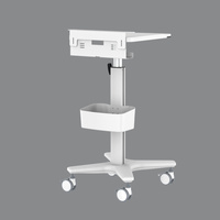 Chariot multifonction moderne en alliage d'aluminium pour ordinateur portable, poste de travail mobile, chariot médical d'hôpital avec 4 roulettes, usage commercial