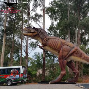 Dinosaure de marche interactif animatronique populaire de parc d'attractions à vendre