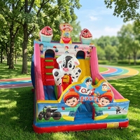 Château gonflable pour enfants avec animaux de la ferme et toboggan, château gonflable commercial pour location de fête d'anniversaire