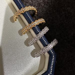 S925 Pure Silver Inlaid C-Shaped Ear <b>Cuff</b> <b>Earrings</b> Simple Elegant Niche Design <b>Fashionable</b> Light Jewelry with Curved Style - Product Image 1