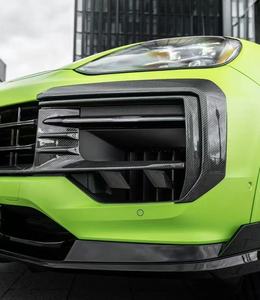 Pour <span class=keywords><strong>Porsche</strong></span> <span class=keywords><strong>Cayenne</strong></span> Kit de carrosserie en Fiber de carbone <span class=keywords><strong>Cayenne</strong></span> style LD diffuseur de lèvre avant en Fiber de carbone becquet capot et passages de roue - Product Image 3