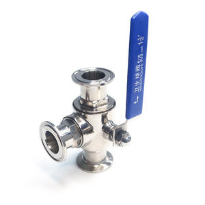 Válvula de Bola de Tres Vías de Acero Inoxidable 304 de Instalación Rápida, Tipo Abrazadera Manual Sanitaria, Conexión Rápida Tipo T, Interruptor Tipo L - Product Image 4