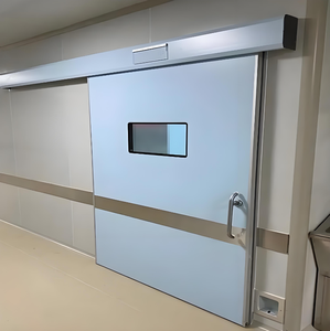 Puerta de Consultorio, Puerta de Vidrio Plomado para Rayos X de Hospital, Puerta Plomada HPL con Marco de Acero Inoxidable, Recubrimiento en Polvo, Marca Wxh Shandong - Product Image 1