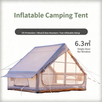 Tente de camping gonflable de grande taille pour l'extérieur en tissu Oxford imperméable, tente de glamping pour 3-4 personnes, portable, personnalisable pour la famille