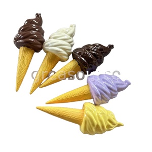 1 Piece 9Inch Realistic Model Hanging Ice Cream Model Ice Cream Parlor Prop Display Toy Game Dessert Cover <b>Chocolate</b> <b>Shell</b> Cover - Product Image 1