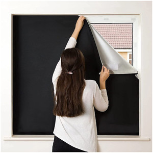 100% <strong>Blackout</strong> Home Hotel <strong>Travel</strong> Office Living Room Bedroom logo Custom DIY Cut Window Shade <strong>Blind</strong> Portable <strong>Blackout</strong> Curtain - Product Image 1