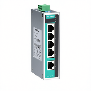 Commutateur Ethernet 5 ports non géré Moxa EDS-205A-T pour montage sur rail DIN, usage professionnel - Product Image 2