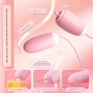 External suction and internal shock Fun <b>vibrating</b> egg portable storage adult toy supplies wholesale - Product Image 2