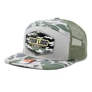 Custom 5 Panel Embroidery Richardson 112 Trucker Hats Folding <b>Small</b> Cloth Gorras Woven Patch Camo Trucker Hat - Product Image 1