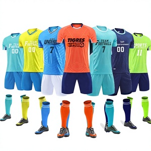Traje de Entrenamiento de Fútbol para Deportes de Verano, Compra en Grupo, Unisex, Manga Corta, Estampado, Poliéster, Cintura Elástica, para Estudiantes - Product Image 1