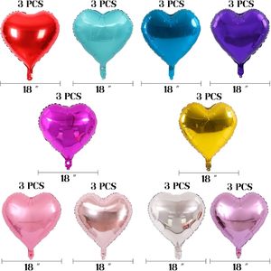 20 Inch Metallic Wavy Pattern Heart Foil Balloon Floating <b>Decorations</b> for Birthday Wedding Party - Product Image 2