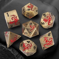 Sac de rangement et plateau pour dés polyédriques en métal D&D personnalisés, pour jeu de rôle Magic Leader, ensemble de dés polyédriques DND Dungeon & Adventure en métal massif