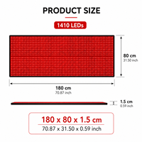 Tapis de yoga infrarouge à LED personnalisé avec logo, rembourré, pour la récupération à domicile, le bien-être et l'exercice, avec thérapie par lumière rouge