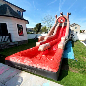 Castillos inflables comerciales al por mayor para niños, con temática pirata, tobogán acuático inflable comercial de PVC - Product Image 1