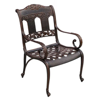 Meubles rétro d'extérieur de style européen pour cour et balcon tables et chaises en fonte d'aluminium
