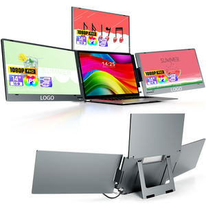 14 इंच की तीन स्क्रीन पोर्टेबल मॉनिटर यह लैपटॉप के लिए एक सहायक स्क्रीन के रूप में काम कर सकता है जो दृष्टि का एक व्यापक क्षेत्र प्रदान करता है। - Product Image 1