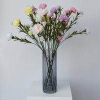 Vente en gros de tiges de fleurs de carnations artificielles pour la décoration