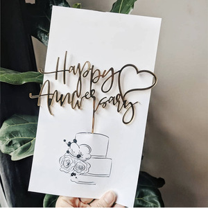 น้ำผึ้งและความหวาน อะคริลิคตกแต่งหน้าเค้ก ของตกแต่งเค้กงานแต่งงาน ของตกแต่งงานฉลองวันวาเลนไทน์ - Product Image 5