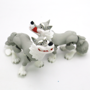 Porte-clés créatif en forme de petit loup imprimé en 3D, modèle animal portable pour activité collective, ornement, cadeau - Product Image 3