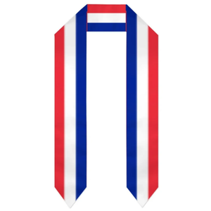 Étole de remise de diplôme nationale de Curaçao 2026 pour étudiants en échange universitaire, unisexe adulte, assortie à la bannière de remise de diplôme, 72 pouces de long - Product Image 2