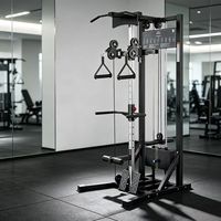 Appareil de musculation commercial multifonctionnel à câble pour exercices de fessiers, capacité de charge 70 kg, hauteur réglable sur 20 niveaux, en acier inoxydable
