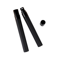 En gros 10ml Portable Échantillon Parfum Vaporisateur Vide Mat Noir Vaporisateur En Verre pour Emballage Cosmétique