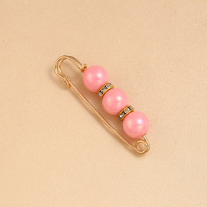 女性用安全シャツクリップピン女性用パールブローチピンセーターショールクリップ - Product Image 3