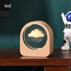 Jour de noël romantique lampe d'ambiance USB alimenté <span class=keywords><strong>cerf</strong></span> ours conception éclairage de chevet boule de cristal Led 3D éclairage de nuit - Product Image 4
