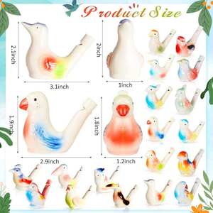 Regalos para Niños con Forma de Animales Adorables, Silbato de Cerámica con Forma de Pájaro Acuático, Ocarina, Juguetes de Baño para Niños, Silbatos Artesanales de Arcilla Retro, Recuerdos para Fiestas - Product Image 2