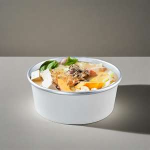 ชามกระดาษฟอยล์อะลูมิเนียมพิมพ์ลายตามสั่ง ราคาถูก สำหรับบรรจุอาหาร เกรดสำหรับอาหาร พร้อมฝาปิด สำหรับอาหารกลางวันแบบนำกลับบ้าน - Product Image 4