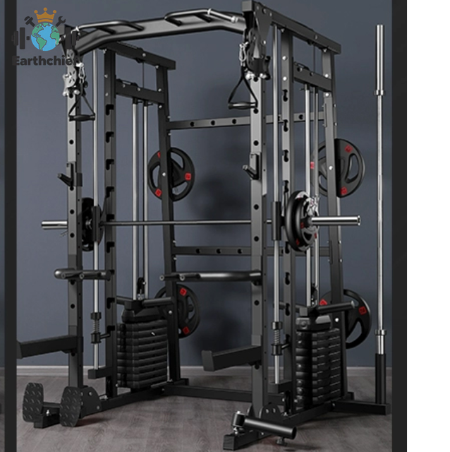 Gym Power Rack Equipment Squat Rack Functional Home Set Multi Function Weight Smith Machine for Sale