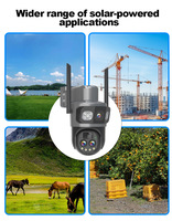 Caméra de sécurité extérieure 6mp à énergie solaire Vision nocturne Panoramique à 360 ° 4g Détection de mouvement Sim Wifi Stockage de carte Sd Plus Cloud