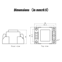Transformateur industriel YHDC TE6023 à montage sur plaque, scellé à l'époxy, 30VA, 110/220/230/380V AC, transformateur d'isolement à faible bruit