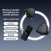 Nouveau modèle privé transfrontalier sans fil pour microphone cravate à réduction de bruit intelligente IA, microphone triangulaire