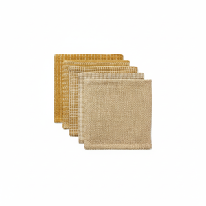 Set di strofinacci assortiti da cucina per tutti i giorni, 12x12 ", oro miele, 5 Count | Importazioni di Design - Product Image 1