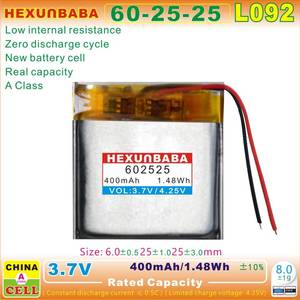 <span class=keywords><strong>3.7V</strong></span> 400mAh 2 dây 602525 Polymer Lithium Ion pin cho TWS ghi <span class=keywords><strong>Smartband</strong></span> MP3 Đồng hồ thông minh L092 - Product Image 4