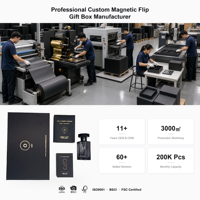 Coffret cadeau pour homme en boîte rigide magnétique noire mate personnalisée de luxe pour la cologne, marché américain, nouveau design