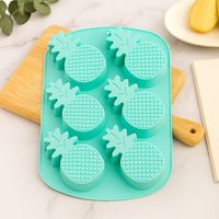 Moule à gâteau en silicone motif fruits (fraise, citron, pastèque, ananas) - Outil de cuisson résistant aux hautes températures et compatible four