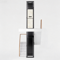 Ascenseur panoramique à traction certifié CE pour maison, capacité 400 kg, pour maisons de 2 à 6 étages