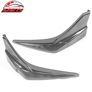 Lèvre de pare-chocs avant compatible avec Honda Civic 2019-2021, style Modulo, impression carbone latérale, pièces auto de haute qualité, kit carrosserie - Product Image 4