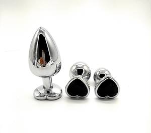 Beaux bijoux en forme de coeur en métal Backyard Anal Plug avec cristal sexe Vaginal jouet <span class=keywords><strong>Anus</strong></span> Massage Butt Plug ensemble pour les femmes - Product Image 6