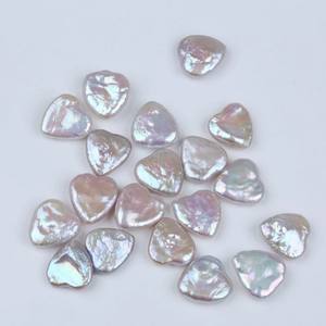 Perles d'eau douce naturelles en forme de cœur de 16-18 mm, perles semi-finies en vrac, vente directe du fabricant, vente en gros de perles baroques - Product Image 3