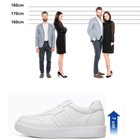 Chaussures décontractées pour hommes à talon compensé, rehaussant la taille de 7 cm, en cuir de vachette de haute qualité, très vendues