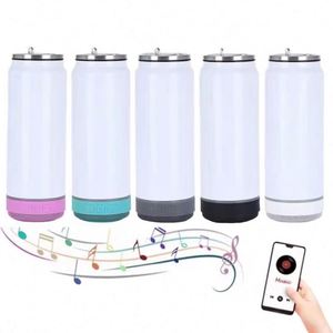 Vaso Térmico con Altavoz Bluetooth de Tubo Recto para Sublimación de 16 oz, Botella de Agua Deportiva Portátil Ecológica de Acero Inoxidable 304 - Product Image 1