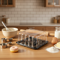 Boîte d'emballage alimentaire jetable en plastique PET transparent MIYUAN, récipient à emporter pour dessert, gâteau